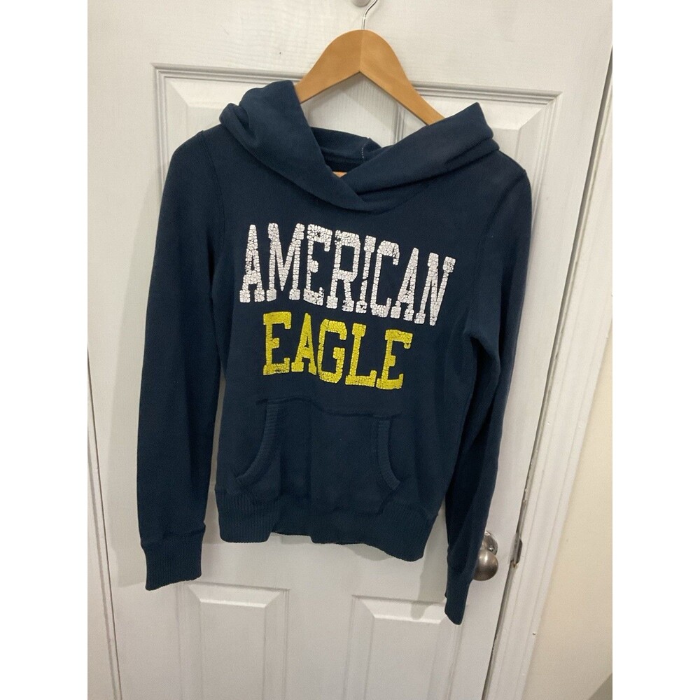 American Eagle Jacket Hoodie Navy Blue Womens Size XS